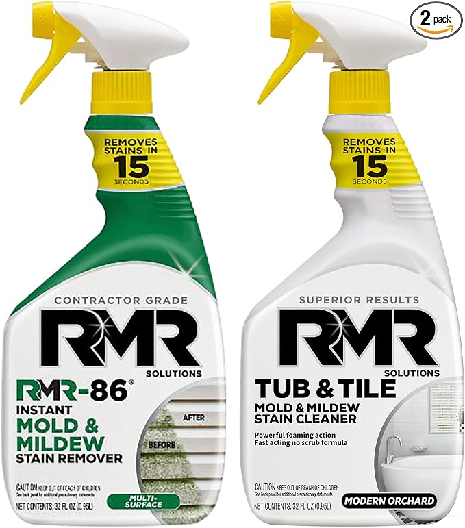 RMR Mold Stain Eraser Max Pack – No-Scrub Tub & Tile Cleaner + Instant Mold & by RMRBrands