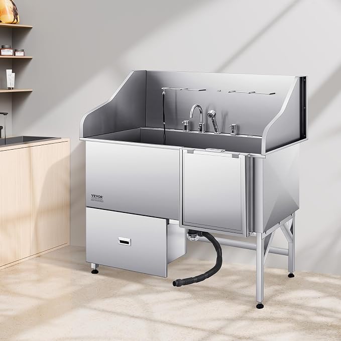 VEVOR Professional 304 Stainless Steel Dog Bathing Station, 61 inch Pet - Image 8