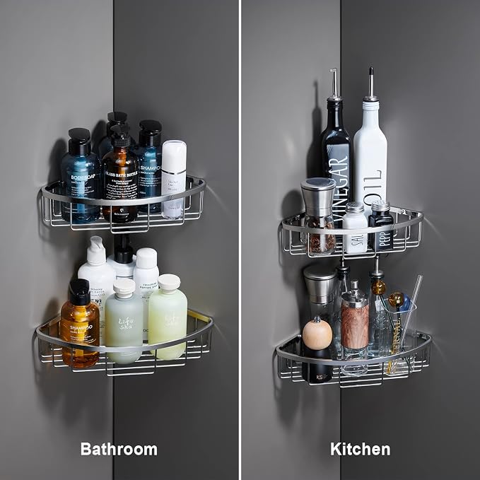 Corner Shower Caddy Organizer, SUS304 Stainless Steel Heavy Duty Rust-Proof - Image 4