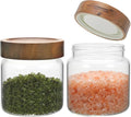 Small Glass Jars With Lids 16oz Spice Jars with Screw Lids Kitchen Clear Glass by OULOVECO