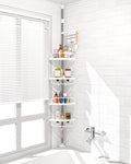 ADOVEL 4 Layer Corner Shower Caddy, Stainless Steel Constant Tension Pole by ADOVEL