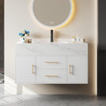Bathroom Vanity with Sink 39" Floating Bathroom Vanity Sintered Stone Modern by Weibath