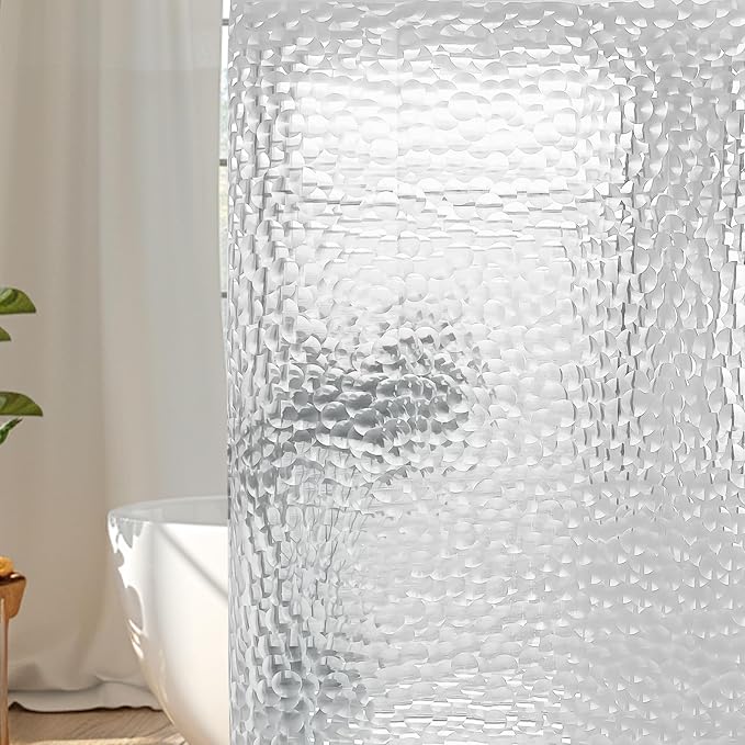 WELTRXE EVA 8G Shower Curtain Liner, 72x72 Inch 3D Clear Bubble Heavy Duty by WELTRXE