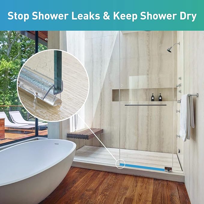 Shower Door Bottom Seal, Frameless Glass Shower Door Seal Strip - Image 5