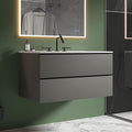 36" Bathroom Vanity with Sink, Modern Floating Vanity with Double Soft-Closing by LittleTulip