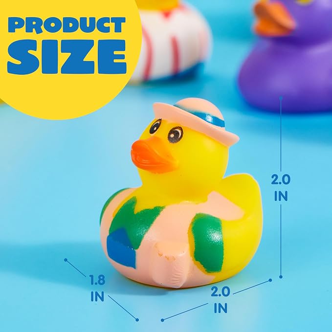 JOYIN 120 Pcs Rubber Ducks, Random Assortment Ducks Bulk - Image 5
