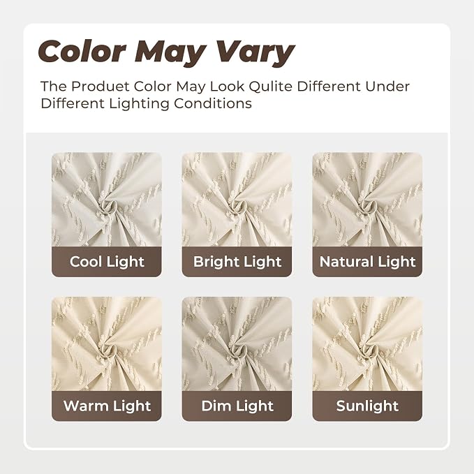 96inch Extra Long Beige Shower Curtain Modern Farmhouse Shower Curtain Bohemian - Image 6