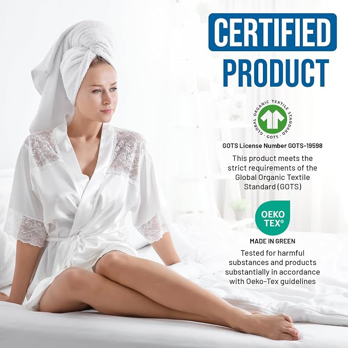 TOWELTIQUE- Organic Cotton Plush Bath Towels Pack of 4 GOTS & Oeko- TEX - Image 3