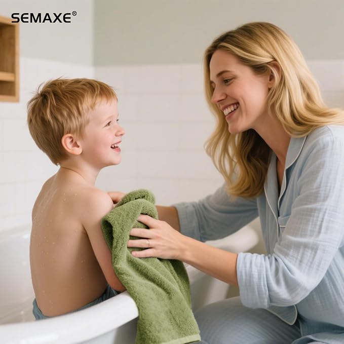 SEMAXE Sage Green Hand Towels for Bathroom, 100% Cotton Towels - Image 8