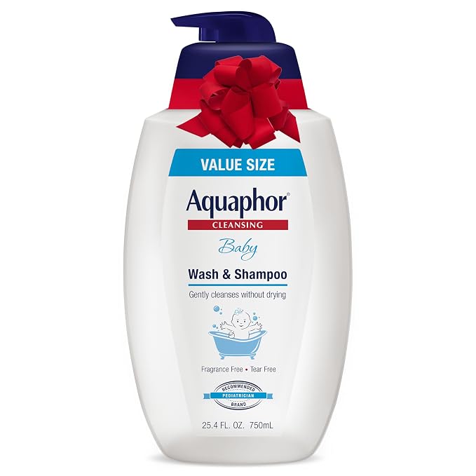 Aquaphor Baby Wash and Shampoo, Unscented Baby Shampoo and Wash, Holiday Gifts by Aquaphor