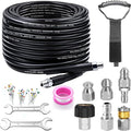 Sewer Jetter Kit for Pressure Washer, 25FT Drain Cleaner Hose 5800PSI by Trustworthy