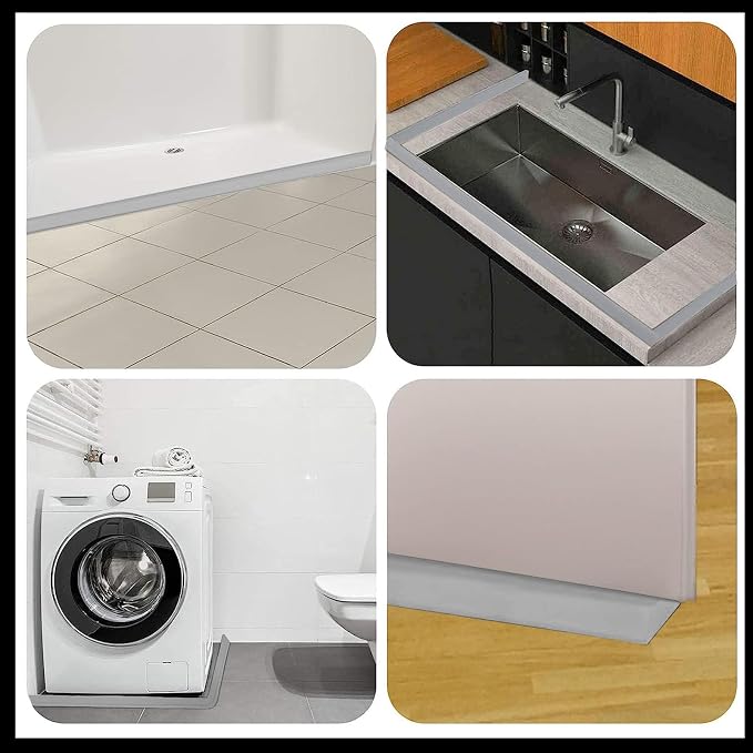 Raycity Shower Threshold Water Dam Barrier, Shower Door and Kitchen Water Strip - Image 5