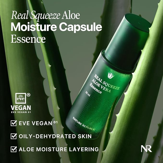 Nature Republic Real Squeeze Aloe Vera Essence -Hydrating Moisturizer & Glow - Image 2