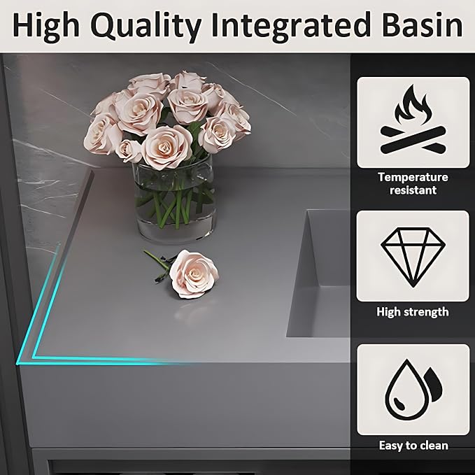 Floating Bathroom Vanity with Sink - Image 6