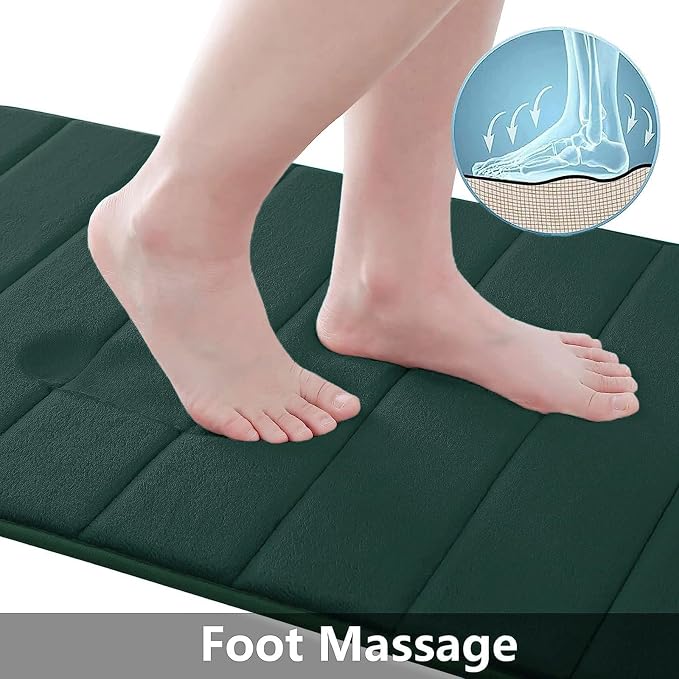 Buganda Memory Foam Bath Mat, Ultra Soft and Non-Slip Bathroom Rugs, Water - Image 2