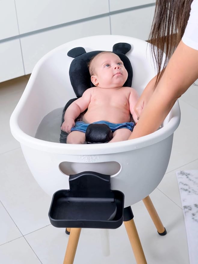 Luxury Baby Bathtub with Wooden Stand – 3-Stage Convertible, Ergonomic & - Image 3