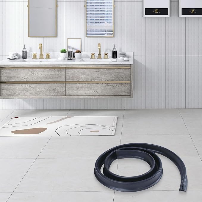 Flexible TPE Rubber Shower Splash Guard Threshold Strip, 2m Trim-to-Fit Water - Image 6