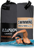 illusion Extra Large Microfibre Swimming Towel–Compact, Lightweight & Quick Dry by Unknown