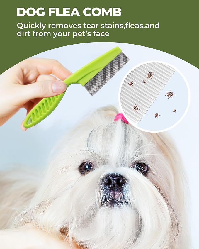Dog Brush for Shedding Grooming, 6 Pack Long-Pin Brush Set for Long Haired Dog - Image 4