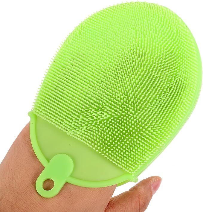 Silicone Body Brush Shower Scrub Glove Spa Massage Bath Mitt Exfoliating Dead - Image 8