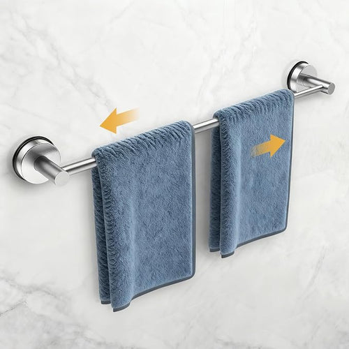 14.6inch~24inch Towel Racks for Bathroom, Adjustable Suction Cup Towel Bar for by QQK