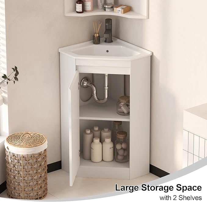 24"Corner Bathroom Vanity Sink Combo - Image 6
