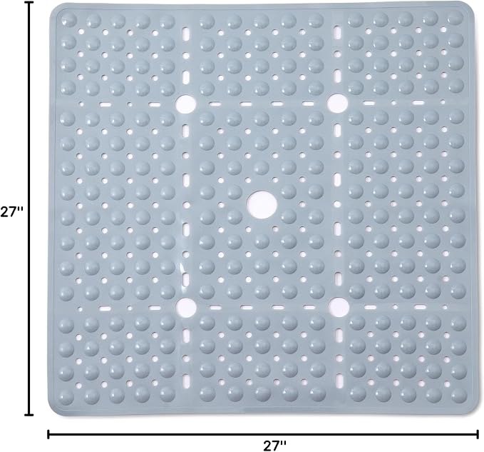 ENKOSI Large Square Shower Mat – Non-Slip Shower Floor Mat - Image 7