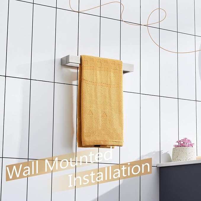 KOKOSIRI Towel Bar Brushed Nickel Hand Towel Hanger Holder 12-Inch Kitchen Rack - Image 6
