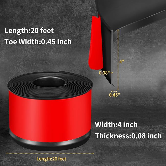 Flexible Baseboard Molding Trim 4 Inch Self-Adhesive Vinyl Wall Base Peel and - Image 2