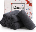 Face Towels 6 Pack, 13x13 inch Extra Large Grey Wash Cloths on Sensitive Skin by Jeffsun