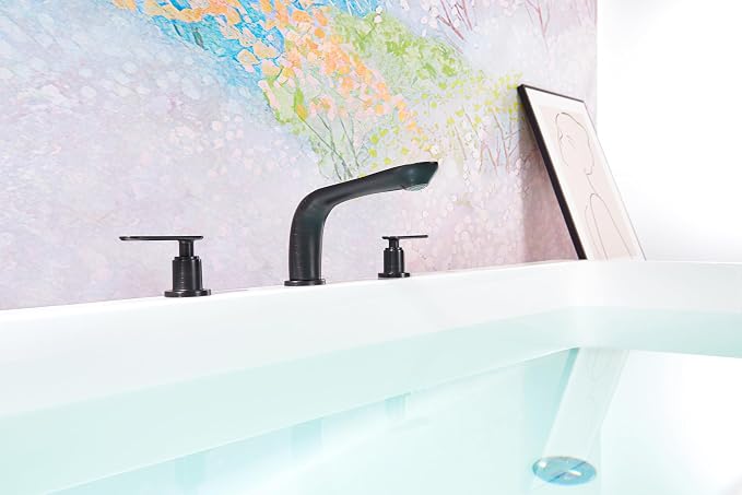 SITGES Classic Bathtub Faucet, 2-Handle Oil Rubbed Bronze Tub Filler, 3-Hole - Image 4