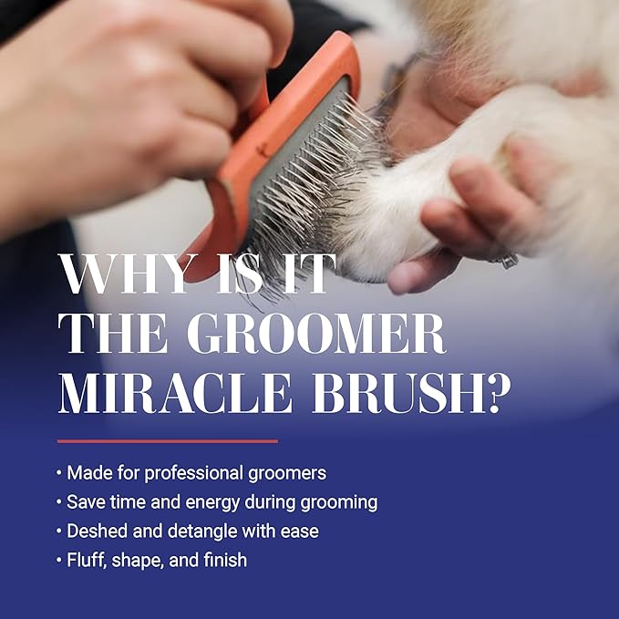 Chris Christensen Big G Dog Slicker Brush, Groom Like a Professional, Fluff - Image 2