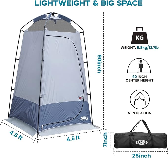 Shower Tent, Outdoor Camping Privacy Shelter-Dressing Changing Room-Portable - Image 2
