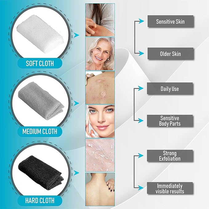 Hula Home Exfoliating Body Washcloth Variety Pack - Image 4