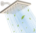 Hibbent Thickness Metal Rain Shower Head, Square Bathroom Waterfall Shower Heads by Hibbent