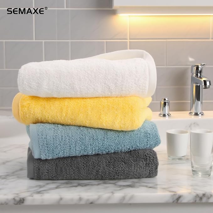 SEMAXE 6-Pack Blue Hand Towels - Image 9