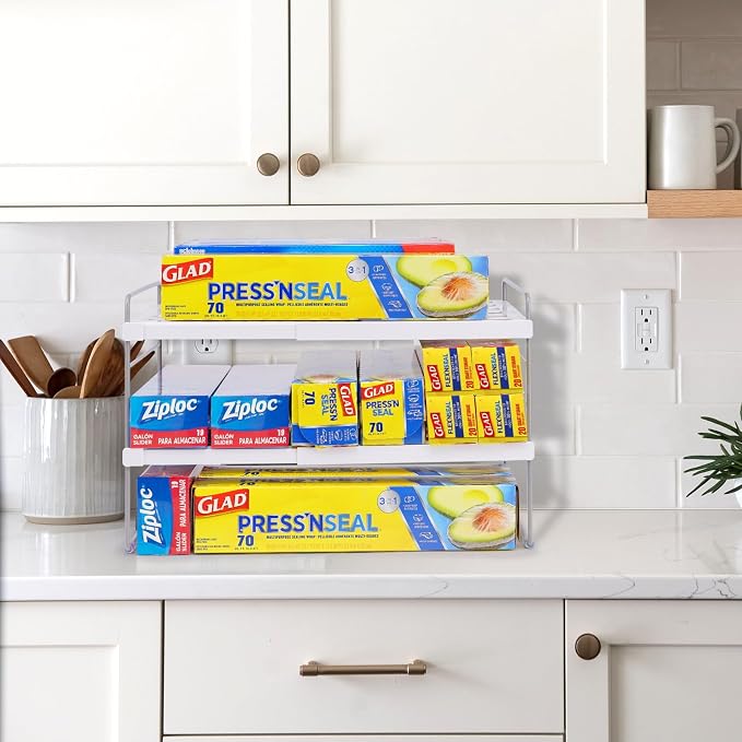 Pantry Organizers and Storage, 3 Tiers Expandable Foil and Plastic Wrap - Image 5