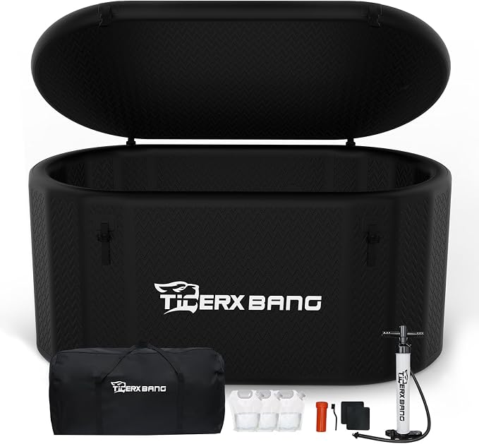 Ice Bath Tub, Inflatable Cold Plunge Tub, Water Chiller Compatible, 237.8Gallon by Tigerxbang