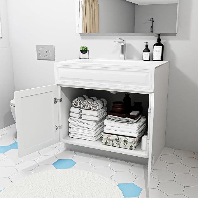 KitchenMan 36 Inch Bathroom Vanity Unassembled Bathroom Sink Cabinet and Vanity - Image 2
