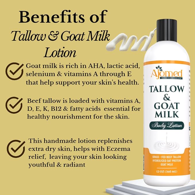Tallow & Goat Milk Body Lotion for Sensitive Skin, Organic moisturizing Lotion - Image 4
