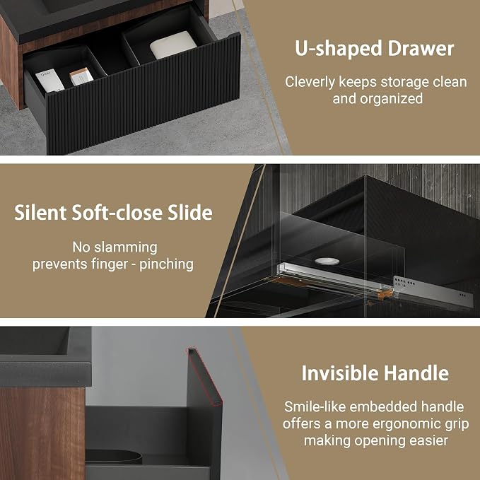 30" W Floating Bathroom Vanity - Image 8
