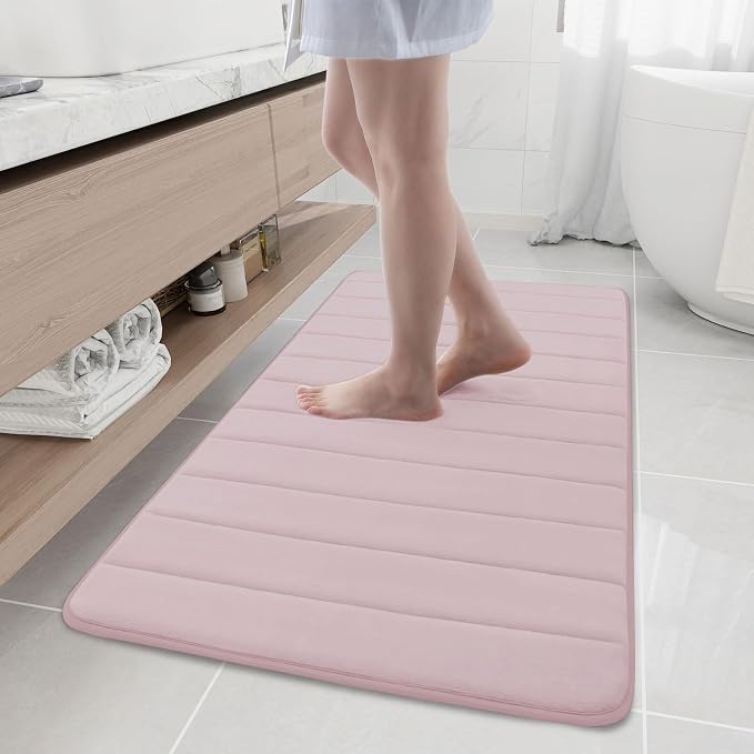 Buganda Memory Foam Bath Mat, Ultra Soft and Non-Slip Bathroom Rugs, Water by Buganda