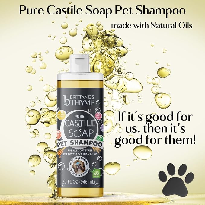 Brittanie's Pure Castile Pet Wash - 32oz 2 Pack | Gentle Shampoo + Conditioner - Image 6