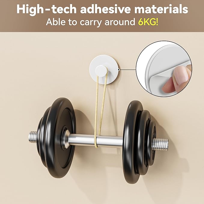 Adhesive Wall Hook for Coat and Towel: Extra Sticky 12 LB, Stainless Coat Rack - Image 2