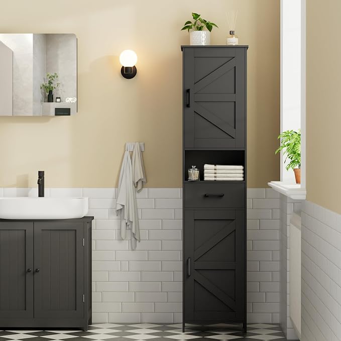 Homhedy 67" H Tall Bathroom Storage Cabinet - Image 6