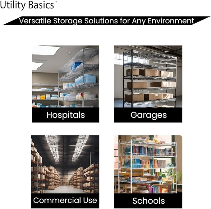 NSF Commercial 4-Tier Wire Shelving - Image 9