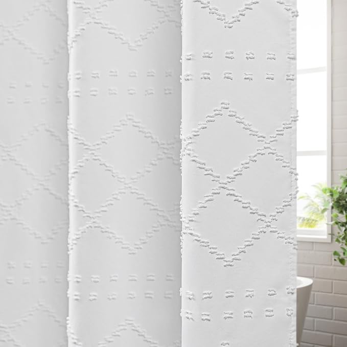 ROSERY No Hook Shower Curtain - Image 9