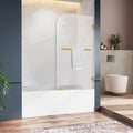 Bathtub Shower Door, 1/4" Clear Tempered Frameless Shower Glass Door, Tub by ELYXIAN