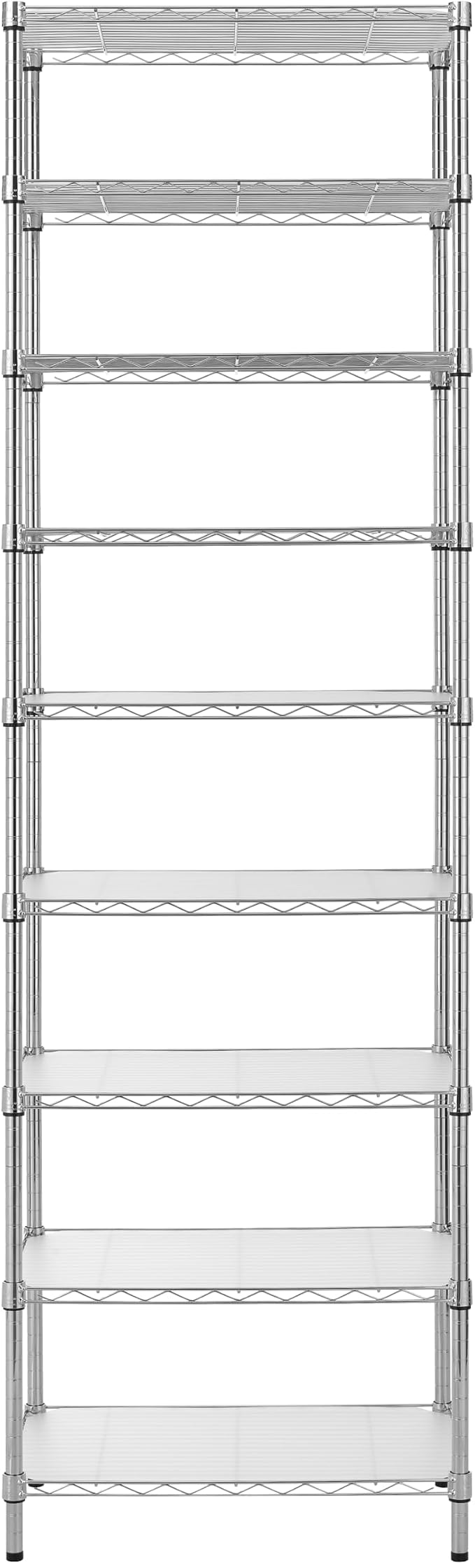 Finnhomy 9-Tier Wire Shelving Unit Adjustable Steel Wire Rack Shelving - Image 7
