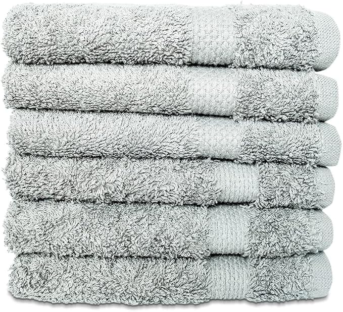 Hencely Premium 6-Pack Washcloths 12x12 Inches Soft Turkish Cotton High by HENCELY